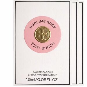 3 Tory Burch Sublime Rose Eau De Parfum 1.5ml Travel Sprays • SET OF 3